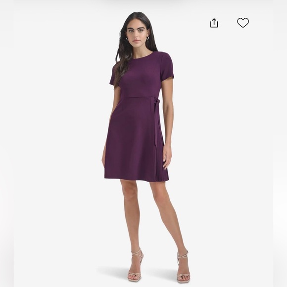 NWT Calvin Klein Deep Purple A-Line Dress - Picture 10 of 10